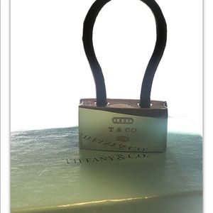 2001 Tiffany&Co Silver 1837 Lock Key Ring